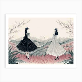 Vintage queens Art Print