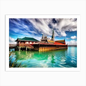 Church On A Lake Art Print