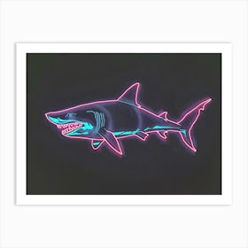 Neon Pink Largetooth Cookiecutter Shark 2 Art Print