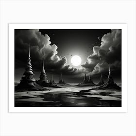 Black And White Landscape Art Print