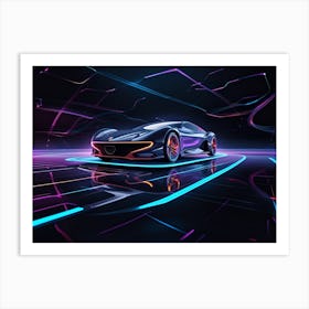 Futuristic Car 35 Art Print