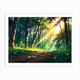 Forest Path 3 Art Print