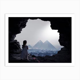 Egypt pyramids Art Print