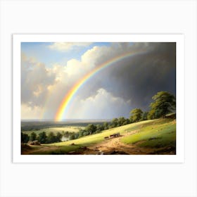 Rainbow Over A Hill Art Print