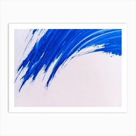 Blue Brush Strokes Art Print