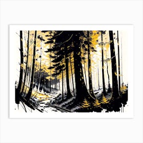 Yellow Forest 13 Art Print