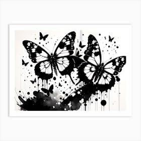 Butterfly Splatter Art Print