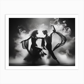 Black And White Dancers Art Print