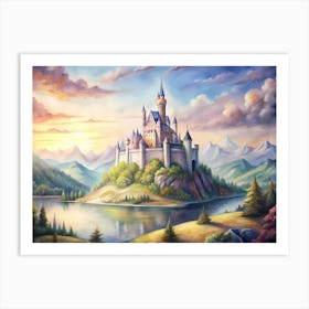 Castle On The Lake Art Print