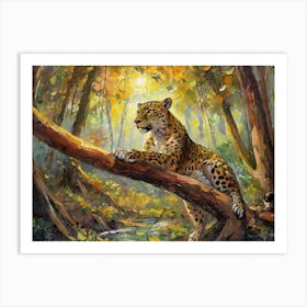 Leopard In The Forest 1 Art Print