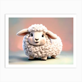 fluffy Sheep Art Print