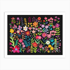 Colorful Flowers 1 Art Print