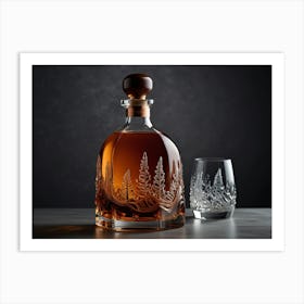 Decanter And A Glass Art Print