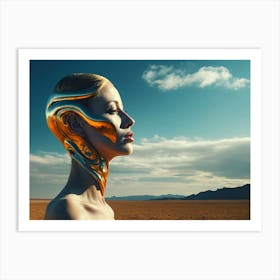 Futuristic Woman 1 Art Print