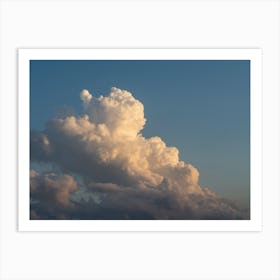 Soft pink clouds in the blue sky 1 Art Print