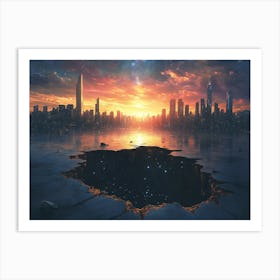 our world into another galaxy Art Print