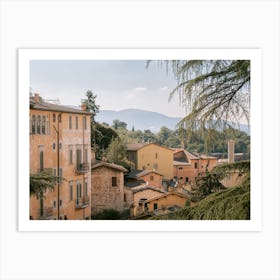 Cityscape Yellow Spoleto Italy Art Print