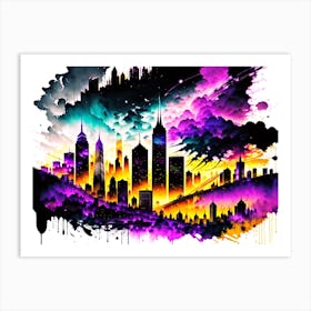 Cityscape Painting 4 Art Print