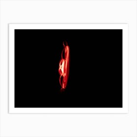 Glowing Abstract Curved Red Lines 3 Art Print