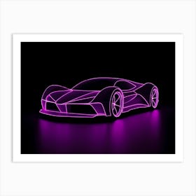 Neon Car 2 Art Print