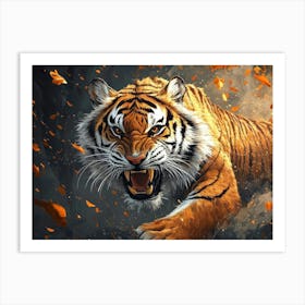 Tiger In The Forest Art Print