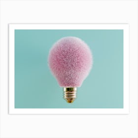 Pink Light Bulb Art Print