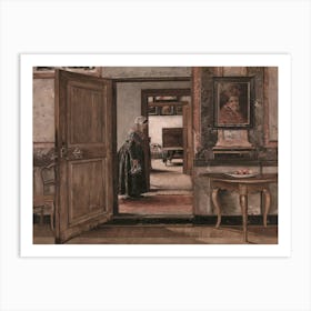 Woman In A Room Portrait Painting Art Print