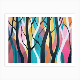 Trees In The Forest Art Print