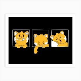 Eat, Play, Repeat Kitten Art Print