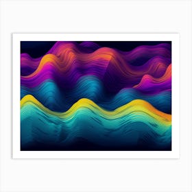 Abstract Wave Background Art Print