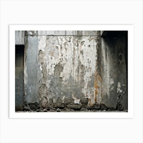 An Intricate Pattern Distressed And Splattered Across A Retro Template Urban Wall Of Weathered Con Art Print