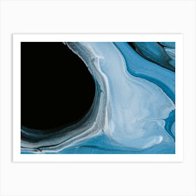 Blue And Black Art Print