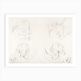 Architectural Motifs Four Rinceaux, Georges Seurat Art Print