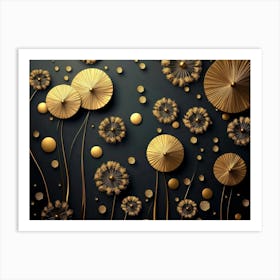 Gold Dandelion Art Print