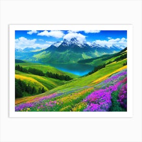 Valley Of Flowers 1 Art Print