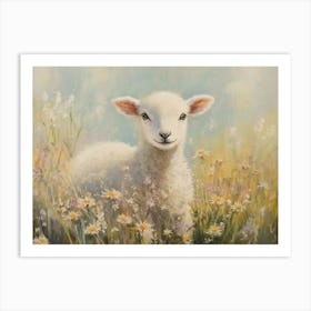 Lamb In The Meadow Art Print