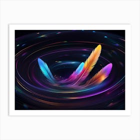 Feathers In A Spiral Art Print