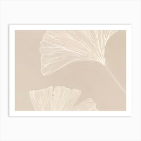 Bohemian Ginkgo Leaves Art Print