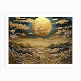 3d Modern Landscape Painting Art Print