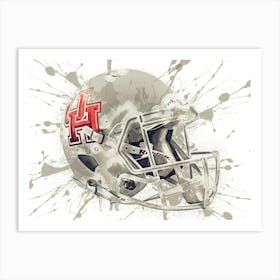 Houston Cougars NCAA Helmet Poster Art Print