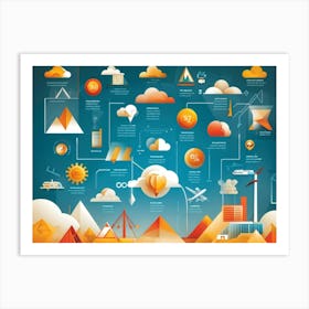 An Array Of Geometric Styles Forming An Abstract Interface Encapsulating The Elements Of Weather T (7) Art Print