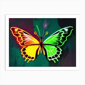 Neon Butterfly Art Print