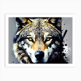 Wolf Painting 36 Art Print
