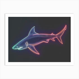 Neon Thresher Shark  7 Art Print