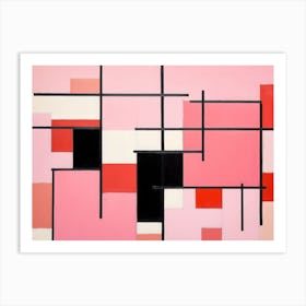 Pink Geometric Harmony II Art Print