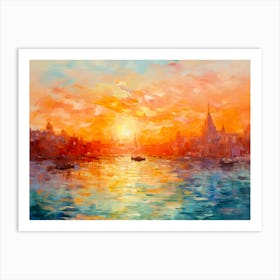 Monet Modern Urban Sunlight Art Print