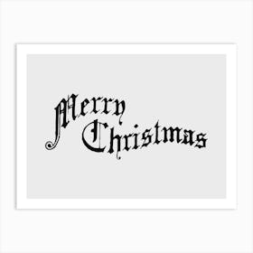 Vintage Merry Christmas Sign Art Print