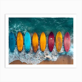 Surfboards On The Beach 7 Art Print