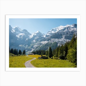 Hiking through the Alps in Switzerland Art Print