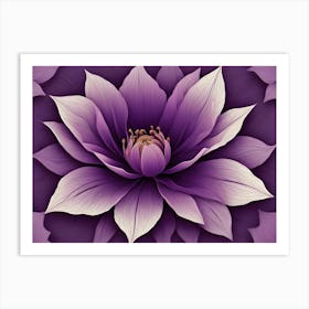 A Close Up Photograph Of A Purple Flower Art Print